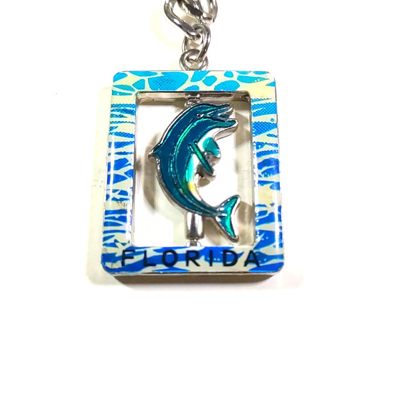 Florida Dolphins Spinner Keychain - Picture 7 of 9